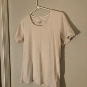 Woman’s Plain White Tee-Shirt